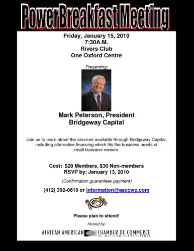 Mark Peterson President Bridgeway Capital