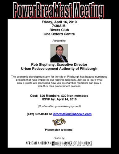 Rob Stephany, Executive Director Urban Redevelopment Authority of Pittsburgh