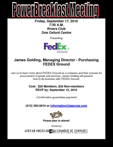 James Golding Managing Director - Purchasing FEDEX Ground