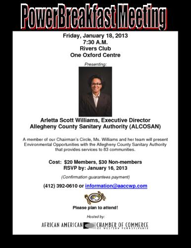 Arletta Scott Williams ALCOSAN