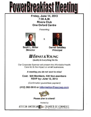 Scott Miller and Darrell Smalley Ernst and Young