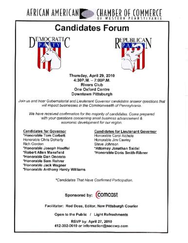 Gubernatorial Candidates and Lieutenant Governor Candidates