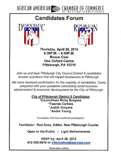 Pittsburgh City Council Candidates