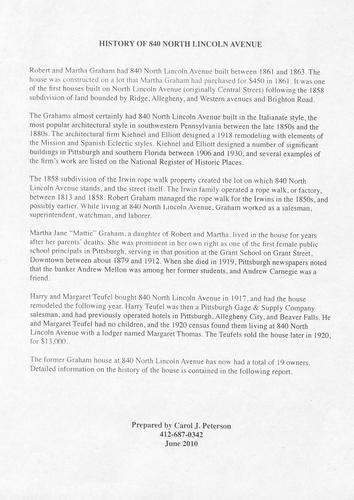 History of 840 North Lincoln Avenue