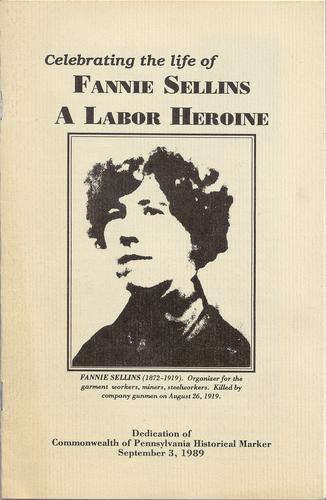 "Celebrating the Life of Fannie Sellins A Labor Heroine" Booklet