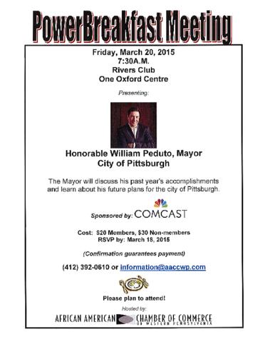 Mayor William Peduto of the City of Pittsburgh