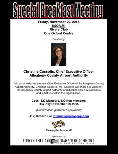 Christina Cassotis CEO of Allegheny County Airport Authority