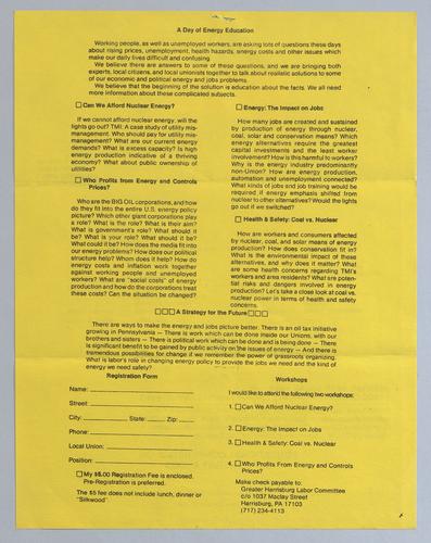 Educational Conference on Safe Energy & Jobs Mailing