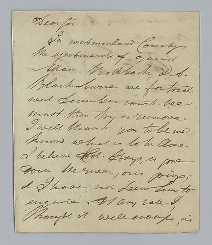 H. H. Brackenridge to Sir