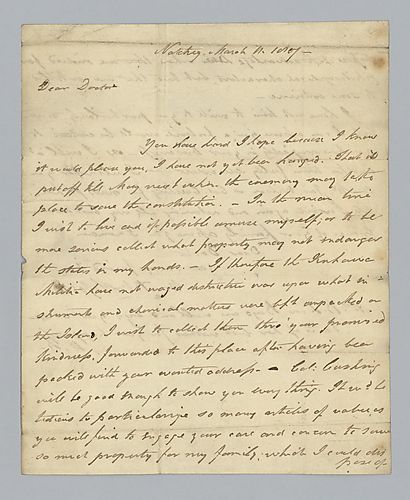Harman Blennerhassett to Dr. Wallace