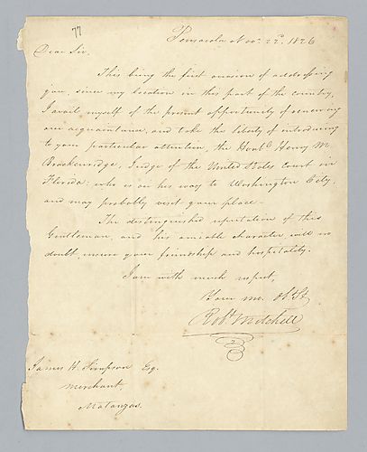 Robert Mitchell to James H. Simpson (LB# 77)