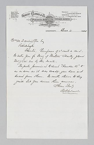 Robert Clarke to William M. Darlington