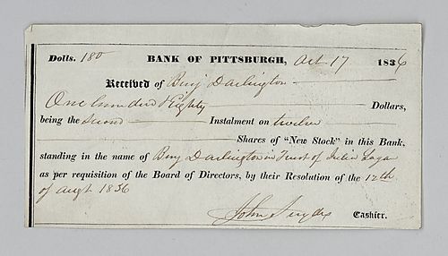 Financial Papers of Benjamin Darlington