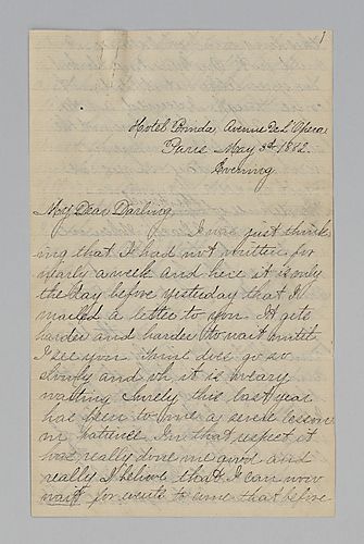 Edith Darlington to Mittie Hemphill, Paris