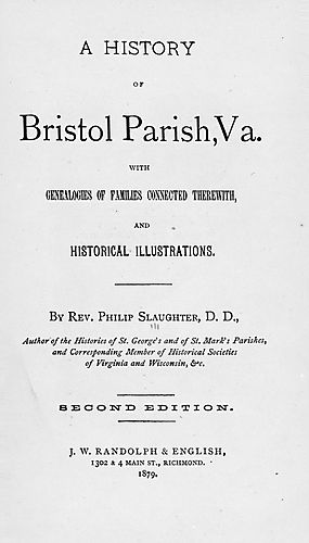 history of Bristol Parish, Va