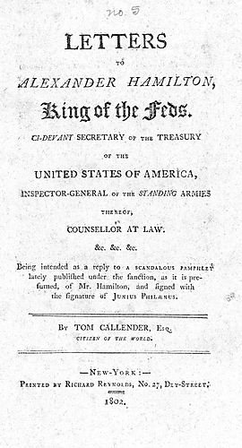 Letters to Alexander Hamilton, king of the Feds