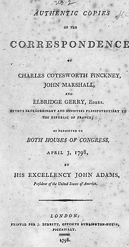 Authentic copies of the correspondence of Charles Cotesworth Pinckney, John Marshall, and Elbridge Gerry, Esqrs