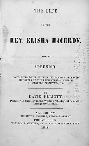 life of the Rev. Elisha Macurdy