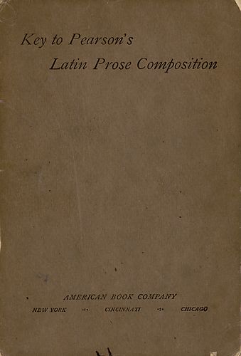Key to Pearson's Latin prose composition