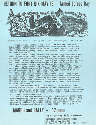 "Return to Fort Dix May 16 -- Armed Forces Day" Flyer