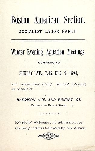 "Winter Evening Agitation Meetings" leaflet