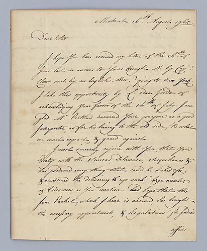 Ralph Burton to Sir William Johnson