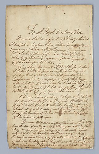Iroquois Land Deed