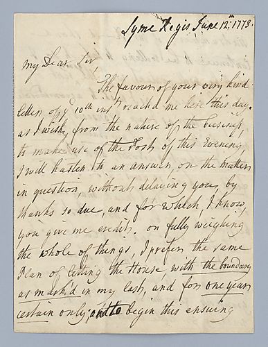William Pitt to --