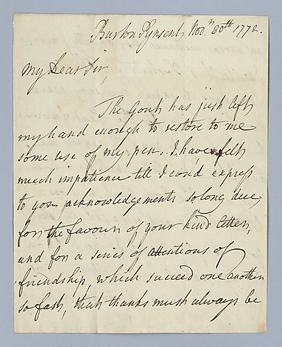 William Pitt to [Alexander Hood]