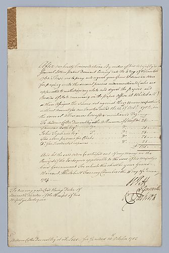 Great Britain Department of Treasury Pay Warrant
