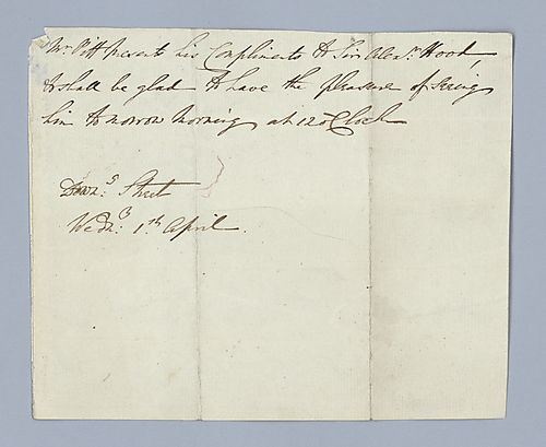William Pitt the Younger to Alexander Hood