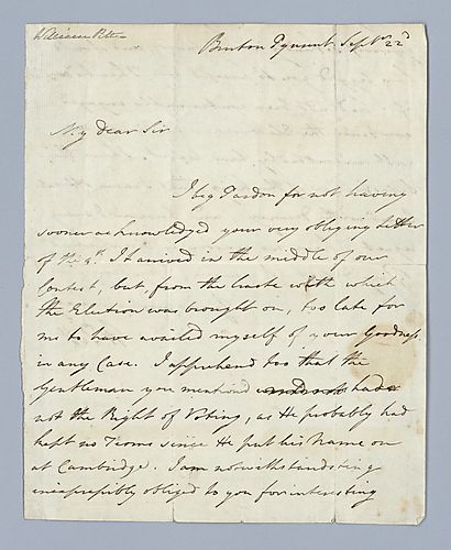 William Pitt the Younger to --