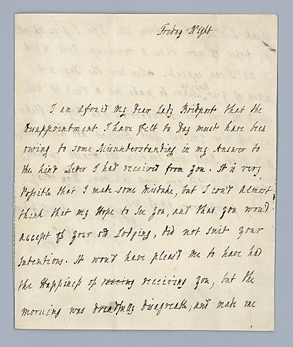 Hester Grenville Pitt to Viscountess Bridport [Mrs. Alexander Hood]