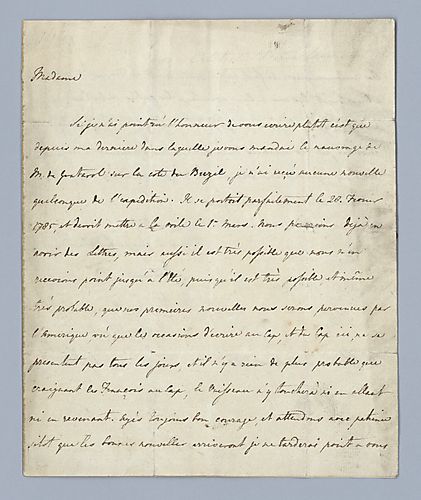 William Pitt the Younger to Madame Gratarole