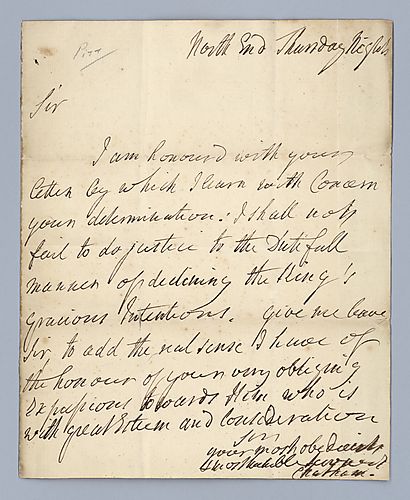 William Pitt to --