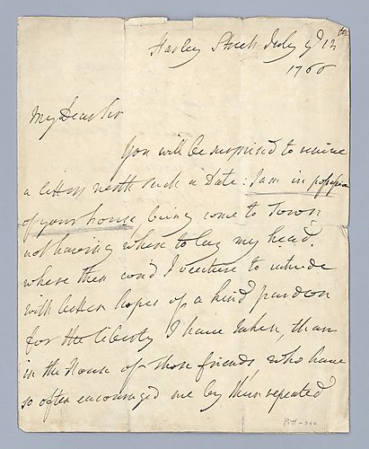 William Pitt to Alexander Hood