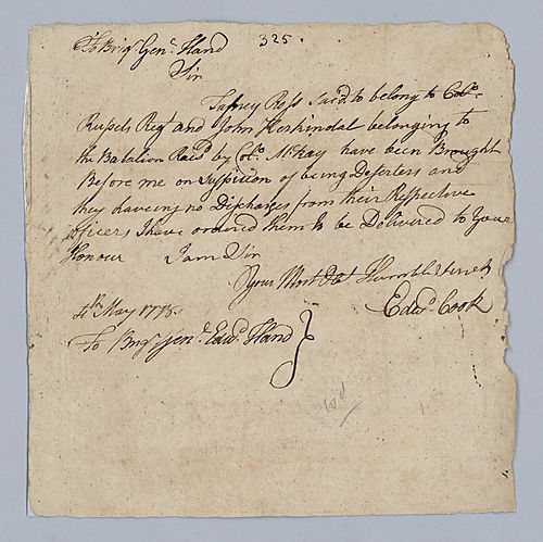 Edward Cook to Edward Hand