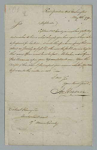 Josiah Harmar to Henry Lee