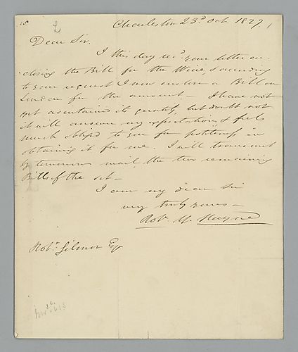 Robert Young Hayne to Robert Gilmor