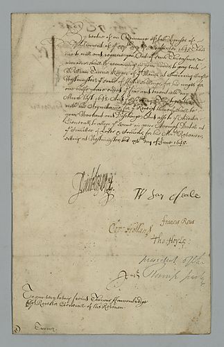 Great Britain, Order to Pay William Turner, accompanied by handwritten transcript