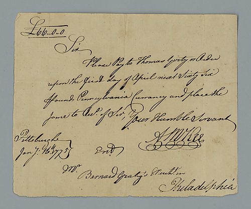 Alexander McKee to Barnard Gratz