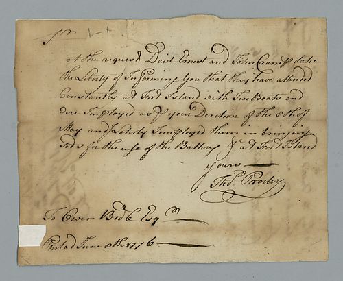 Thomas Procter to Owen Biddle