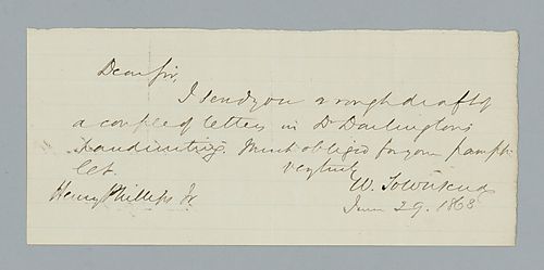 William Townsend to Henry Phillips Jr.