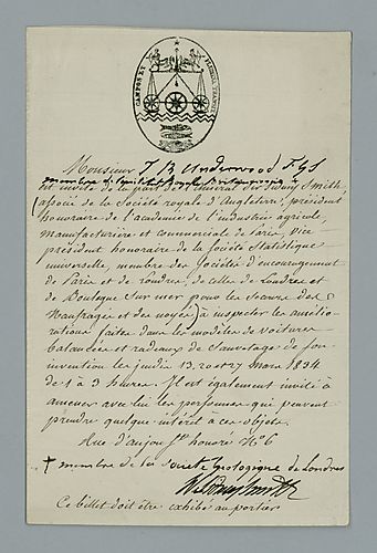 Admiral Sir William Sidney Smith to Thomas Richard Underwood [in French]