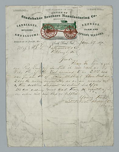 Studebaker Bros. Mfg. Co. to B. L. -- & Co.