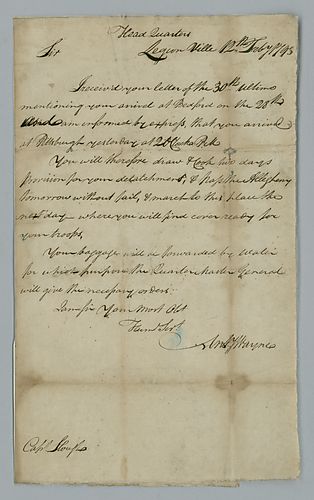 Anthony Wayne to Jacob Slough