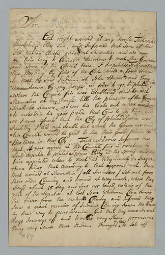 Johann Conrad Weiser to Richard Peters