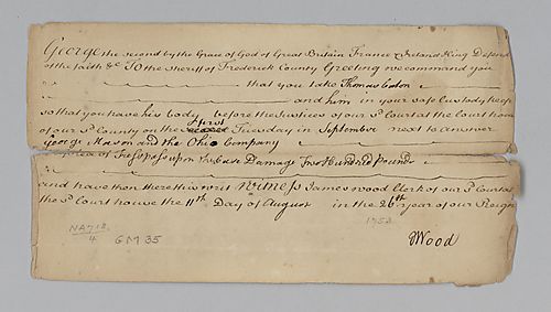 Thomas Caton’s debt to George Mason