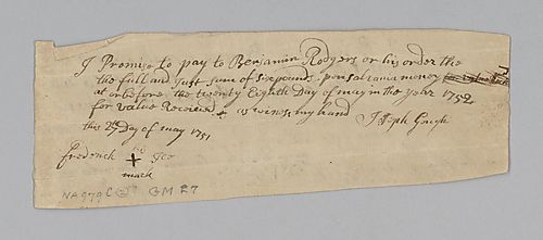 Frederick Ice’s promise to repay George Mason and the Ohio Company