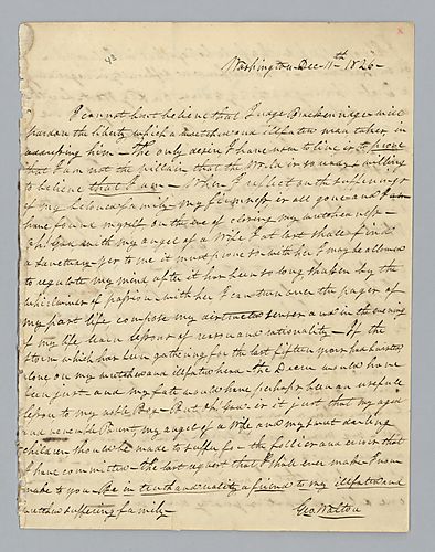 George Walton to H. M. Brackenridge (LB# 43)